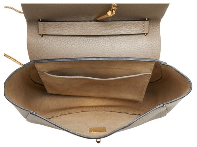 Bolso de hombro Chloé Drew Small con cadena Castaño - vista 9