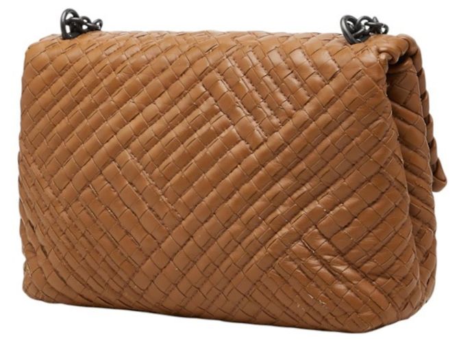 Borsa a tracolla con catena Olympia Small Intrecciato Bottega Veneta Marrone - vista 2