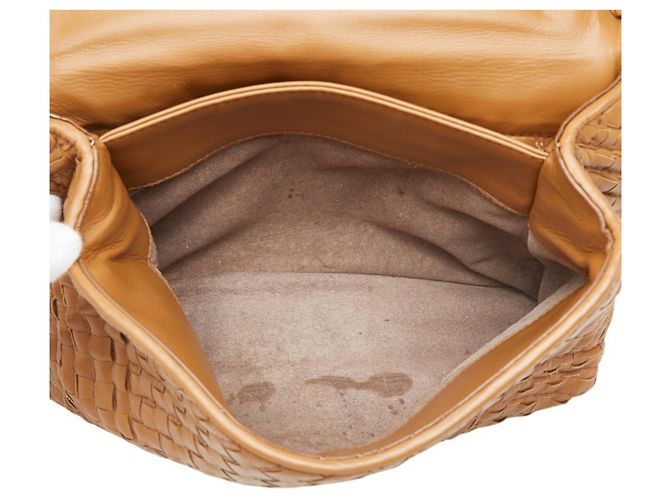 Borsa a tracolla con catena Olympia Small Intrecciato Bottega Veneta Marrone - vista 8
