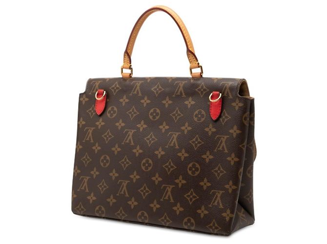 Borsa Louis Vuitton Monogram Marignan Marrone Rosso - vista 2