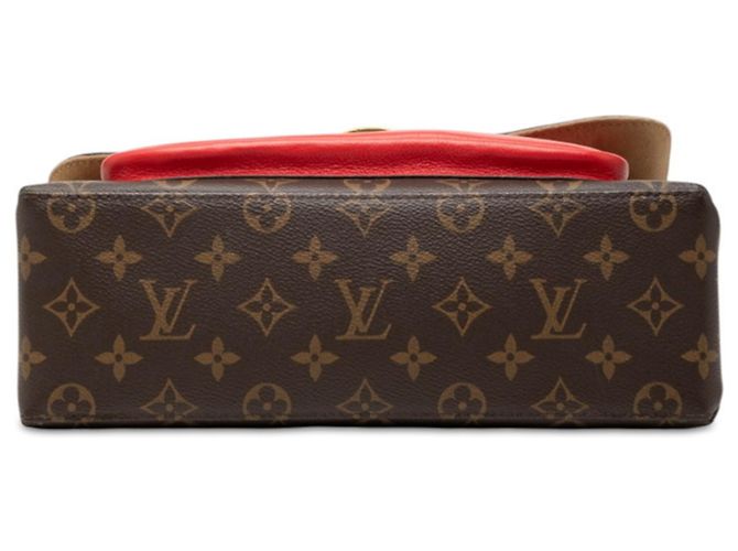 Borsa Louis Vuitton Monogram Marignan Marrone Rosso - vista 3