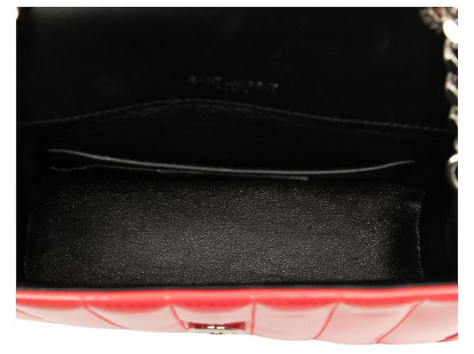 Autre Marque Borsa a tracolla con catena Saint Laurent YSL Logo Vicki Small - vista 4