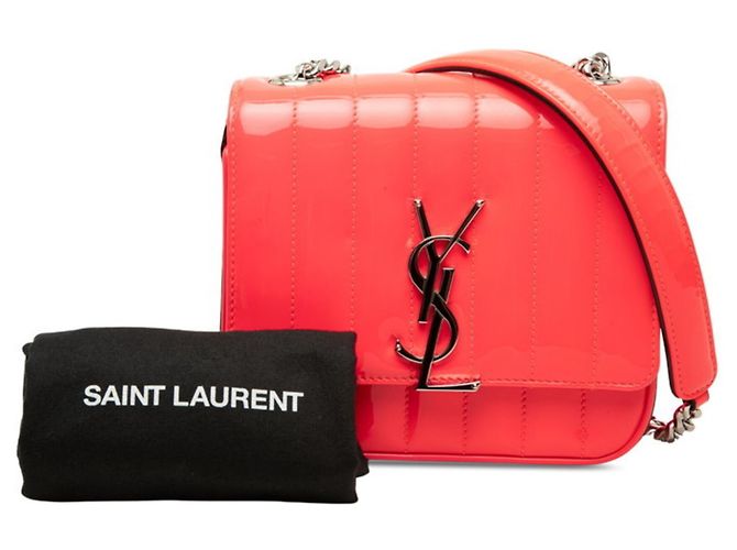 Autre Marque Borsa a tracolla con catena Saint Laurent YSL Logo Vicki Small - vista 7