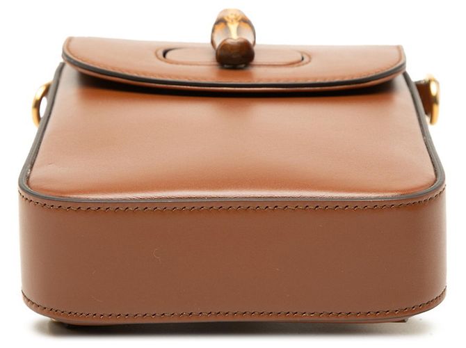 Bolsa de mão e de ombro Gucci Bamboo Marrom - vista 3