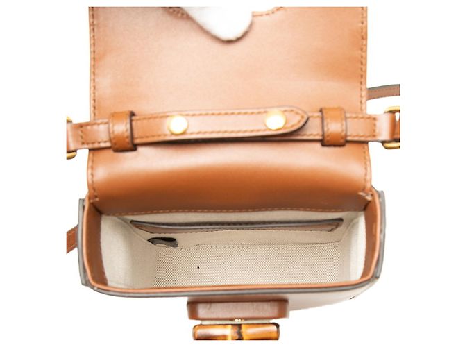 Bolsa de mão e de ombro Gucci Bamboo Marrom - vista 4