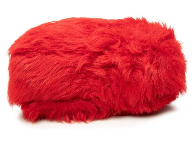 Borsa a tracolla con catena Miu Miu Rosso - vista 3