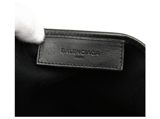 Balenciaga Navy Cabas M Handtasche Schwarz Roh - Ansicht 5