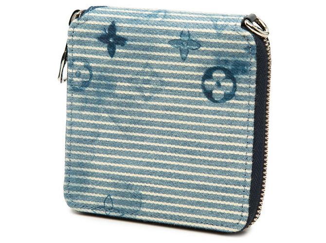 Portafoglio Zippy Compact Monogram Watercolor Louis Vuitton Blu - vista 2