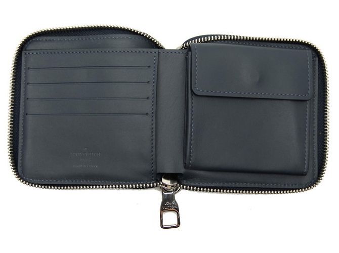 Portafoglio Zippy Compact Monogram Watercolor Louis Vuitton Blu - vista 4
