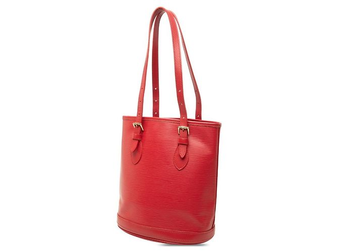 Borsa Tote Louis Vuitton Epi Bucket PM Rosso - vista 2