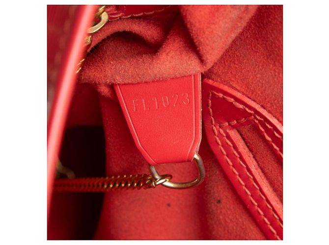 Borsa Tote Louis Vuitton Epi Bucket PM Rosso - vista 6