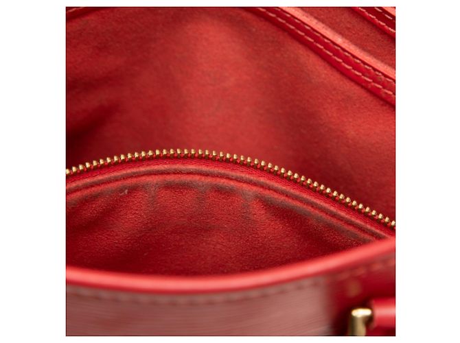 Borsa Tote Louis Vuitton Epi Bucket PM Rosso - vista 7
