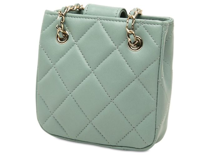 Bolsa de Ombro Mini Chain Matelassé Chanel Laranja - vista 2