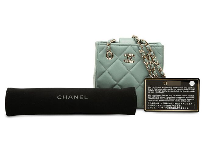 Bolsa de Ombro Mini Chain Matelassé Chanel Laranja - vista 7