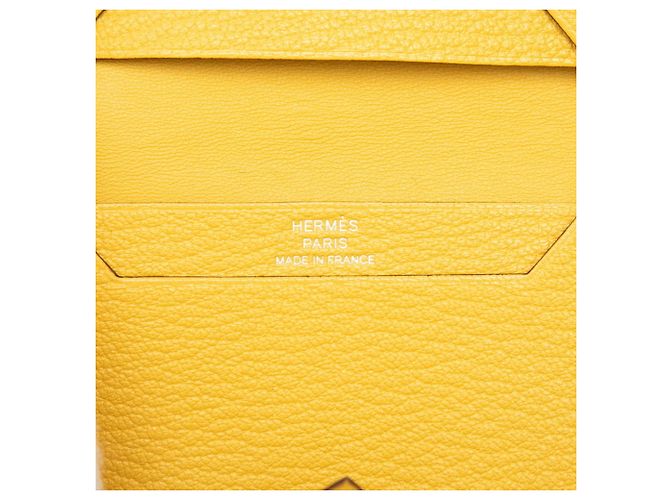 Hermès Porta-cartões Hermes Bearn em Sun Yellow Amarelo - vista 5