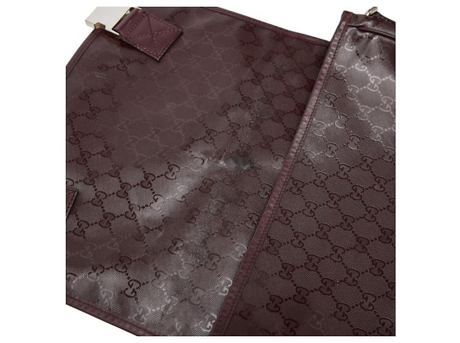 Borsa a Tracolla Gucci GG Imprime Rosso Bordò - vista 11