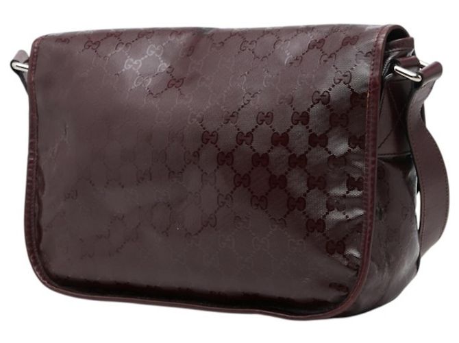 Borsa a Tracolla Gucci GG Imprime Rosso Bordò - vista 2