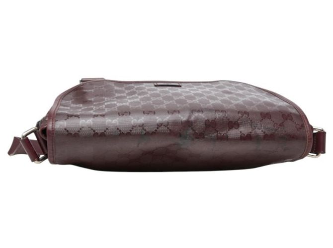 Borsa a Tracolla Gucci GG Imprime Rosso Bordò - vista 4