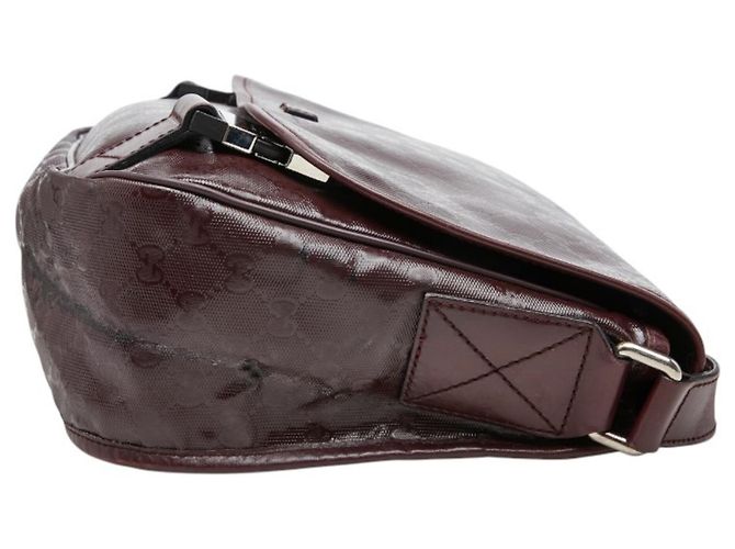 Borsa a Tracolla Gucci GG Imprime Rosso Bordò - vista 5