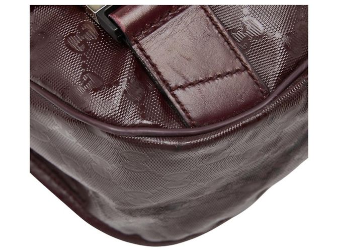 Borsa a Tracolla Gucci GG Imprime Rosso Bordò - vista 7