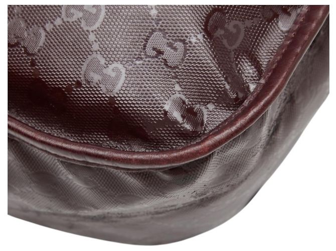 Borsa a Tracolla Gucci GG Imprime Rosso Bordò - vista 8