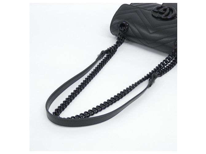 Borsa a tracolla Gucci GG Marmont Nero - vista 5