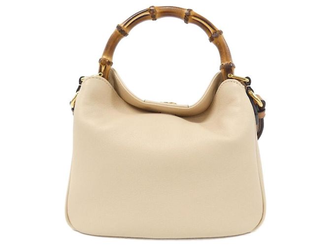 Borsa a mano Gucci DIANA in pelle beige - vista 2