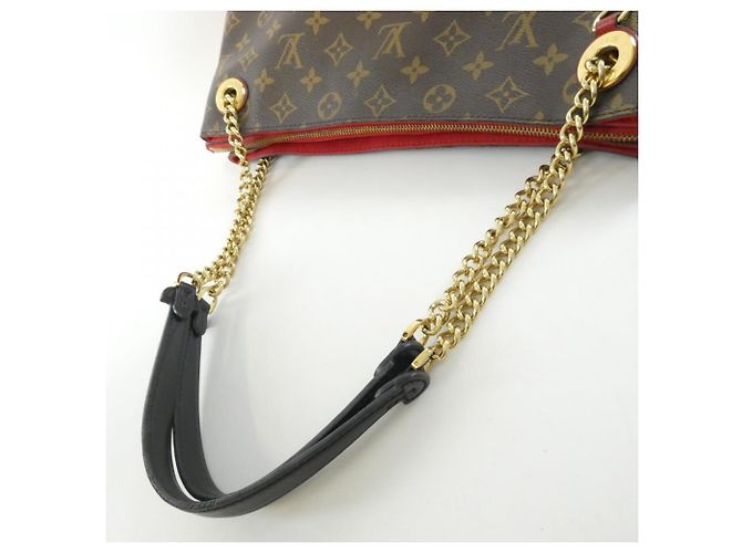Bolsa de Ombro Louis Vuitton Monogram Surenne MM Marrom Fuschia - vista 6