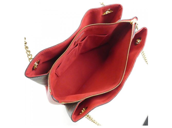 Bolsa de Ombro Louis Vuitton Monogram Surenne MM Marrom Fuschia - vista 9