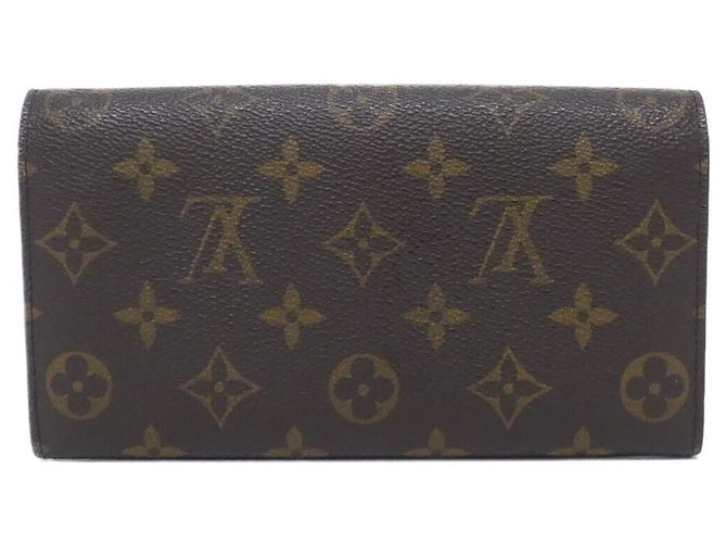 Louis Vuitton Monogram Porte Monnaie Credit Wallet Castaño - vista 2