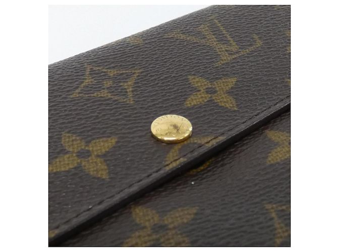 Louis Vuitton Monogram Porte Monnaie Credit Wallet Castaño - vista 5