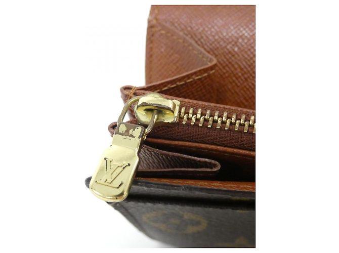 Louis Vuitton Monogram Porte Monnaie Credit Wallet Castaño - vista 7