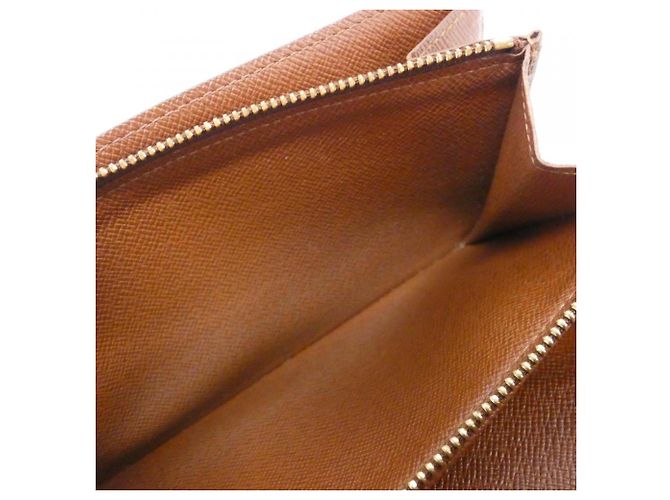 Louis Vuitton Monogram Porte Monnaie Credit Wallet Castaño - vista 9