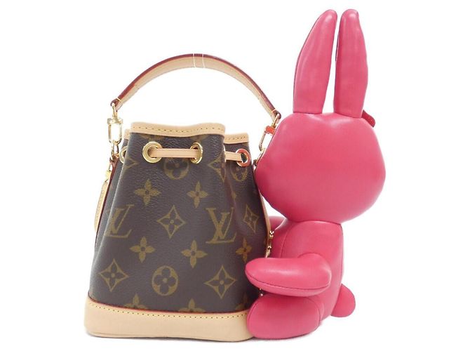 Louis Vuitton Monogram Nano Noe Handtasche Braun Fuschia - Ansicht 2