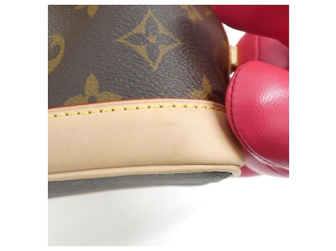 Louis Vuitton Monogram Nano Noe Handtasche Braun Fuschia - Ansicht 4