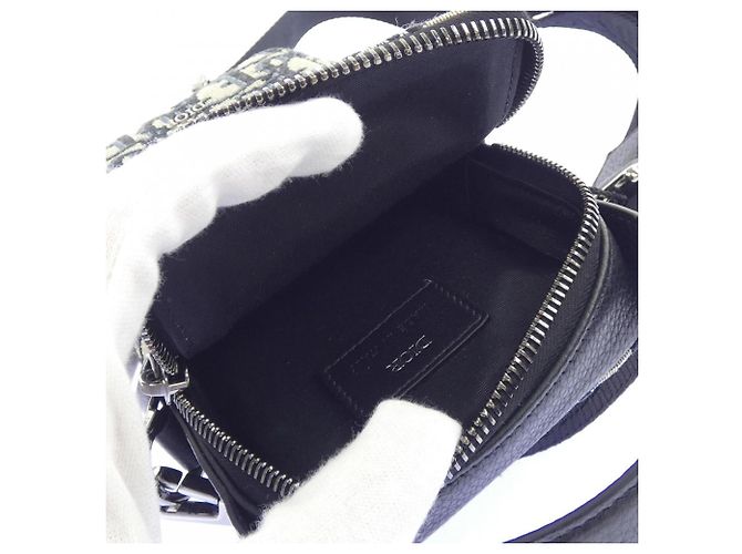 Christian Dior Dior Rider Micro Pouch Beige Blu navy - vista 6