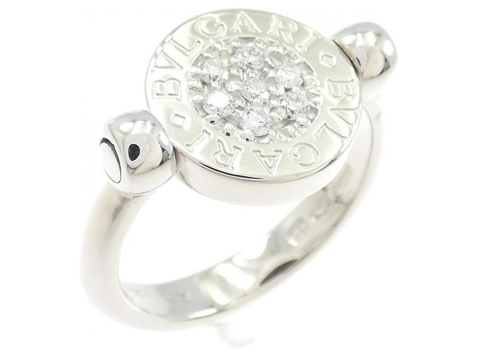 Bulgari Bvlgari Ehering aus Weißgold mit Diamant und Onyx - Ansicht 2