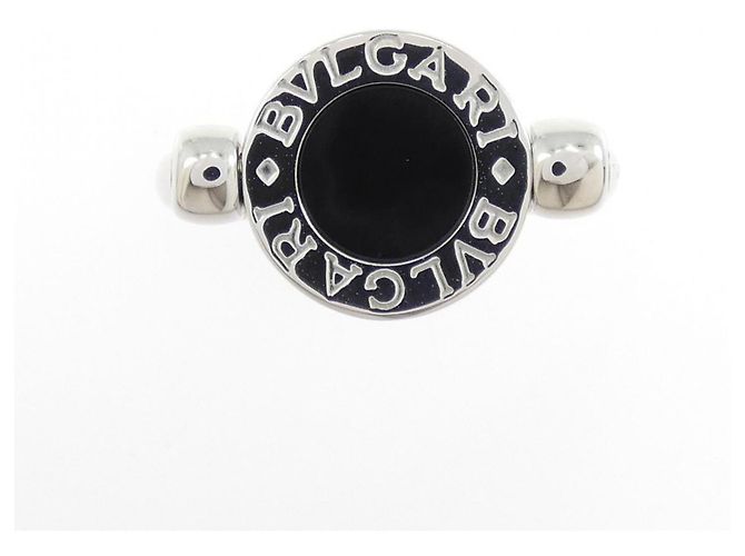 Bulgari Bvlgari Ehering aus Weißgold mit Diamant und Onyx - Ansicht 3