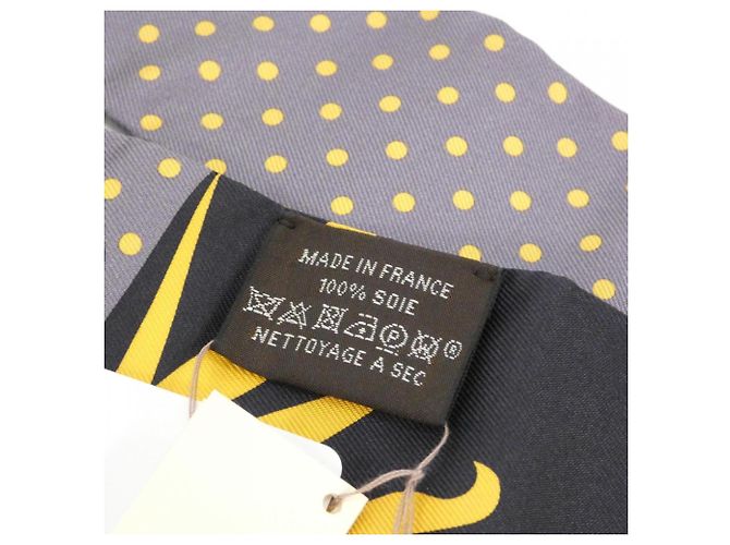 Hermès Pañuelo Twilly Hermes ASTROLOGIE A POIS Amarillo Damier ebene - vista 3