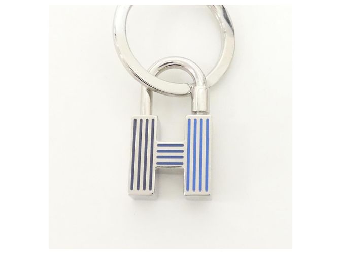 Hermès Hermes Cadena Quiz Rainbow Schlüsselanhänger Blau - Ansicht 2