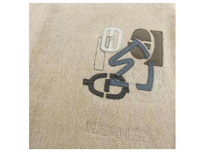 Hermès Hermes H Puzzle Recto Verso Scarf Beige - vista 4