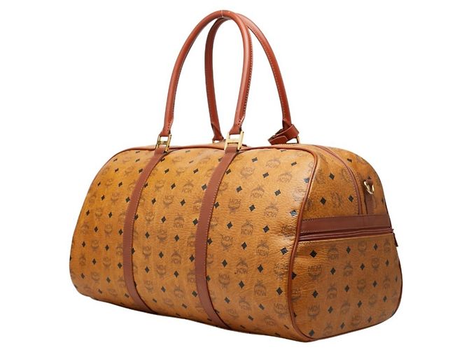 Sac Boston MCM Visetos Logogram Marron - vue 2
