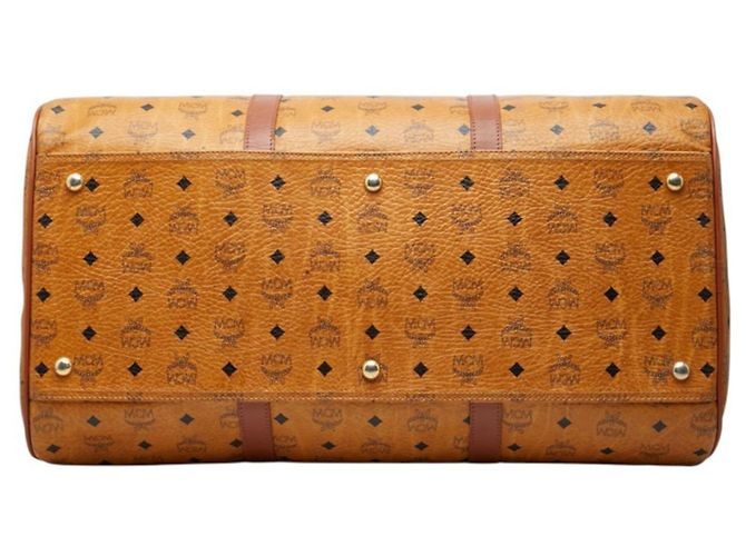 Sac Boston MCM Visetos Logogram Marron - vue 3