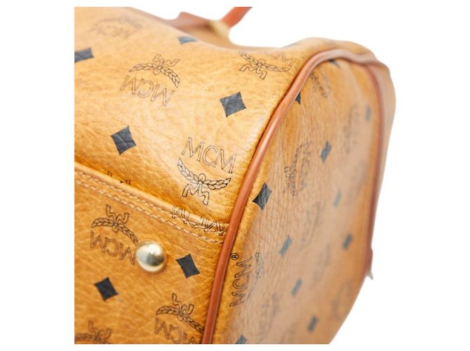 Sac Boston MCM Visetos Logogram Marron - vue 4
