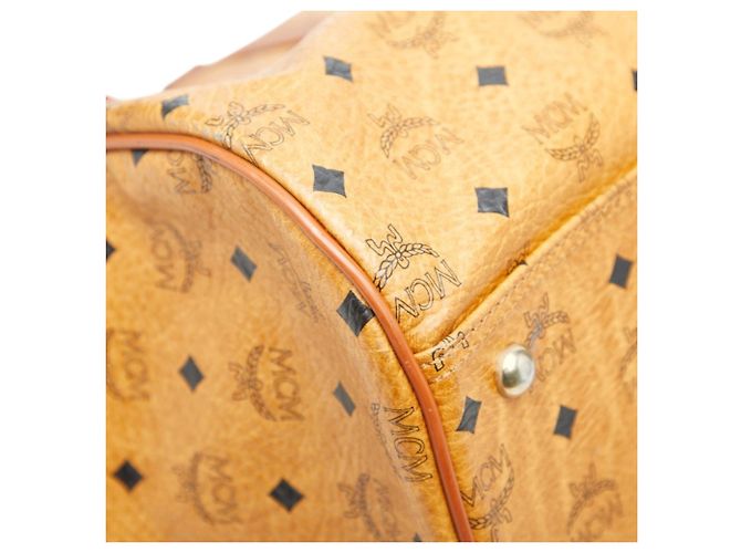Sac Boston MCM Visetos Logogram Marron - vue 6
