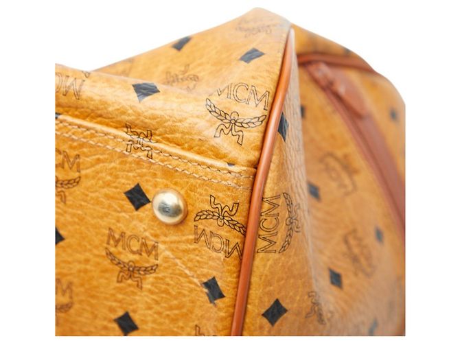 Sac Boston MCM Visetos Logogram Marron - vue 7