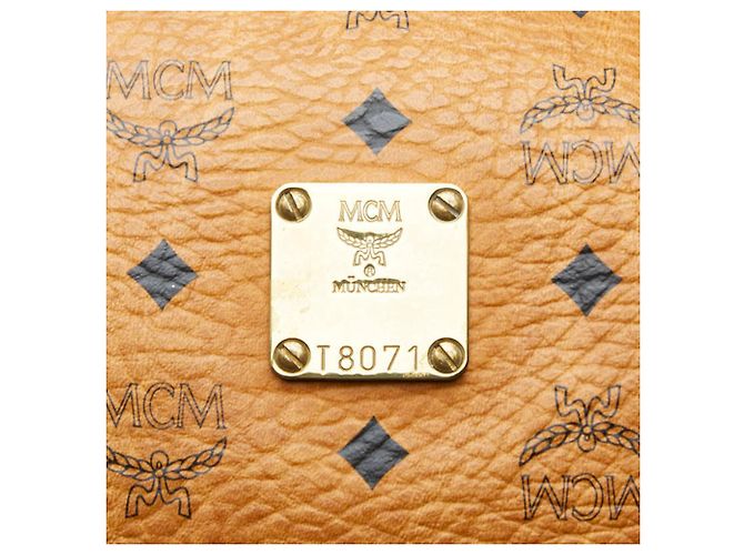 Sac Boston MCM Visetos Logogram Marron - vue 9