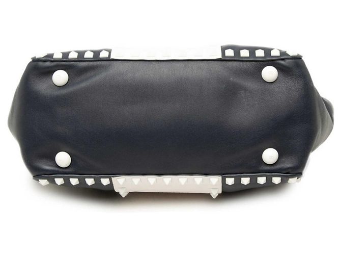 Borsa a mano/Borsa a tracolla Valentino Rockstud Bianco Blu navy - vista 3