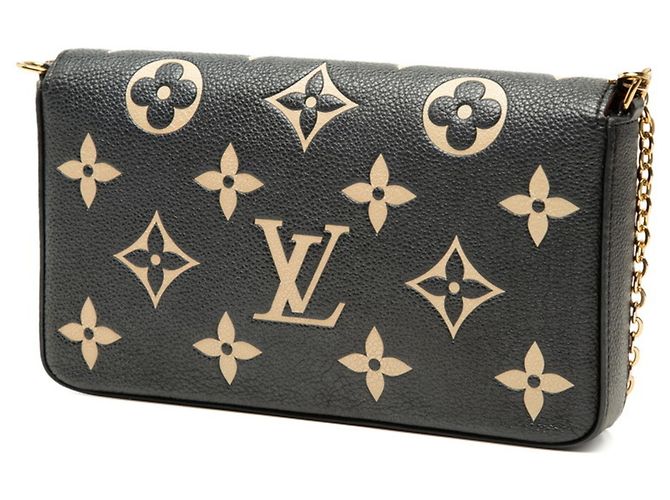Borsa Pochette Felicie Monogram Empreinte Louis Vuitton Nero Beige - vista 2