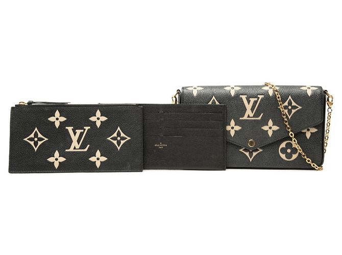 Borsa Pochette Felicie Monogram Empreinte Louis Vuitton Nero Beige - vista 6